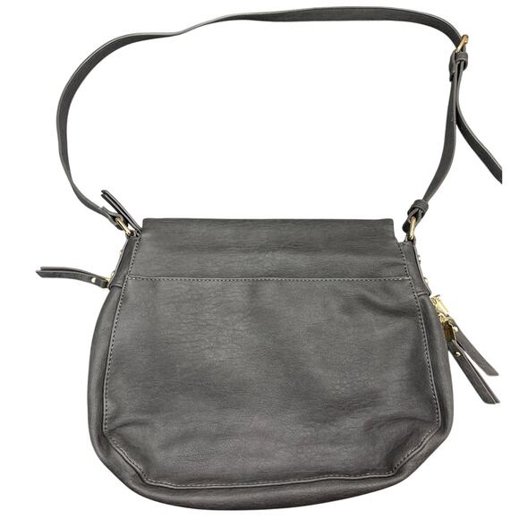 Miztique Black Vegan Leather Messenger Hobo Saddle Bag Crossbody Purse - Picture 2 of 16